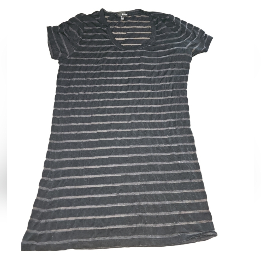 Aritzia Wilfred Free Black & Sheer T-shirt Soft Lightweight Grunge Whimsigoth M